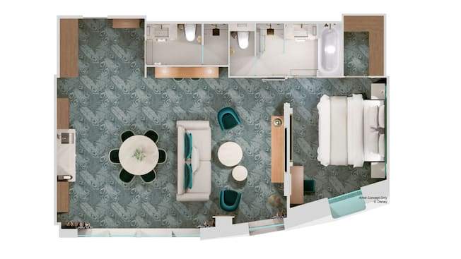 Disney Adventure Concierge 1-Bedroom Oceanview Suite (1C) floor plan Disney Adventure Concierge 1-Bedroom Oceanview Suite (1C) floor plan