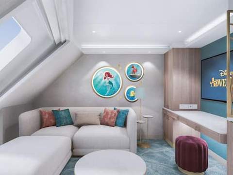 Disney Adventure Concierge Oceanview Suite (2C) living area