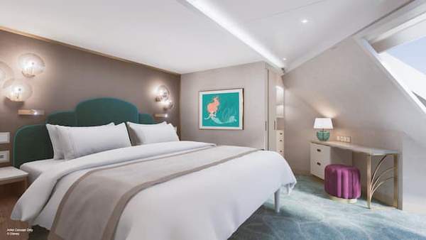 Disney Adventure Concierge Oceanview Suite (2C) bedroom, photo 1 of 2