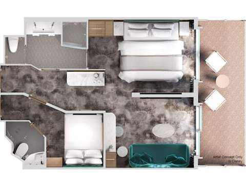 Concierge Family Stateroom with Garden View Verandah Image 5
