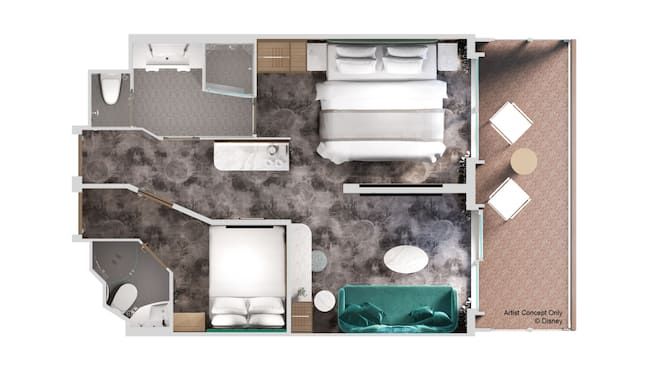 Concierge Family Stateroom with Oceanview Verandah - Accessible Image 6