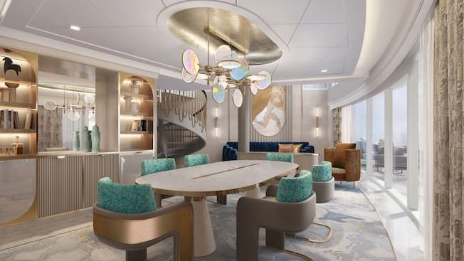 Disney Believe Concierge 2-Story Royal Suite with Verandah (1B) dining area, photo 1 of 2