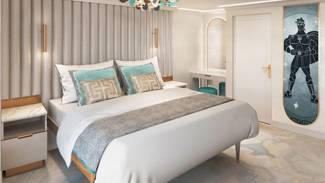 Disney Believe Concierge 2-Story Royal Suite with Verandah (1B) bedroom, photo 2 of 4