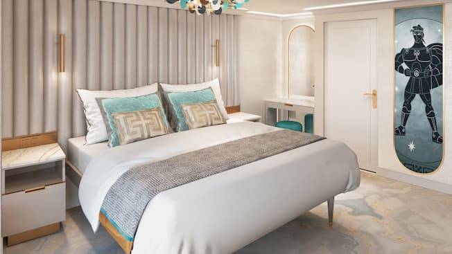 Disney Believe Concierge 2-Story Royal Suite with Verandah (1B) bedroom, photo 2 of 4