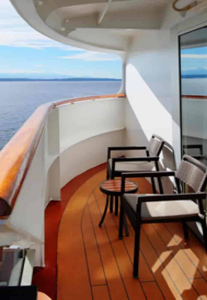 Holland America Neptune Suite — private verandah