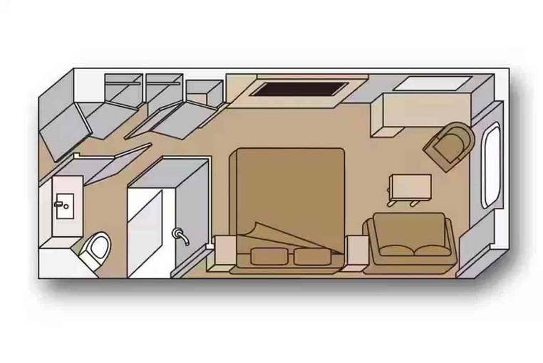Holland America Ocean-view — floor plan