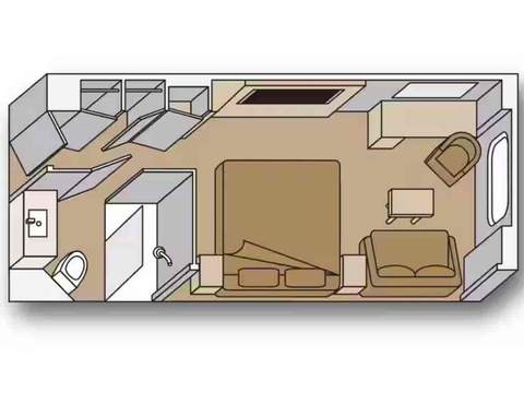 Holland America Ocean-view — floor plan Holland America Ocean-view — floor plan