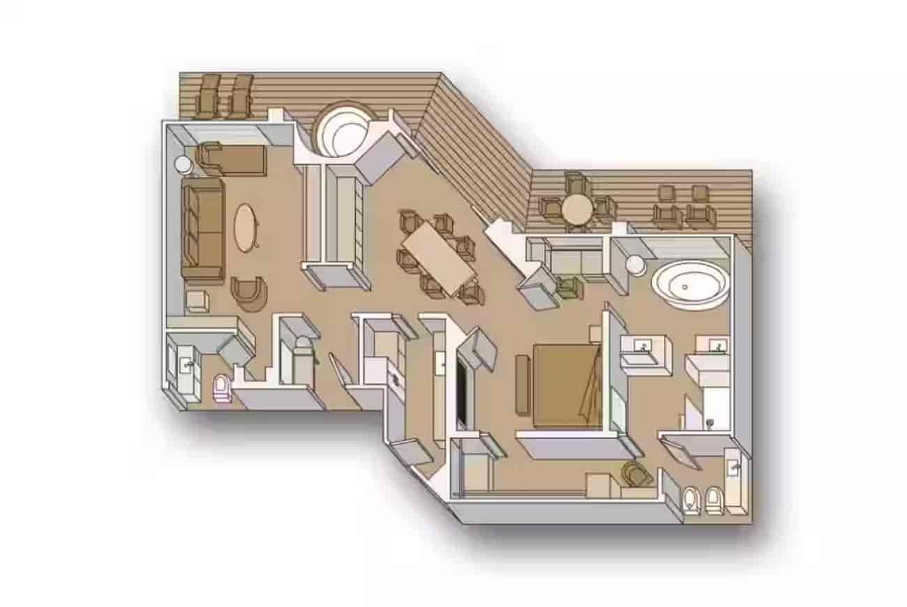 Holland America Pinnacle Suite — floor plan