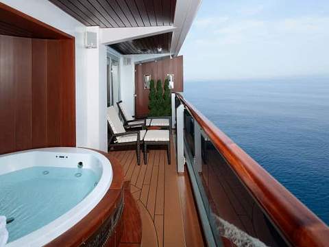 Holland America Pinnacle Suite — private deck & hot tub