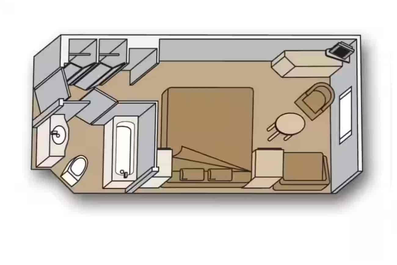 Holland America Ocean-view — floor plan