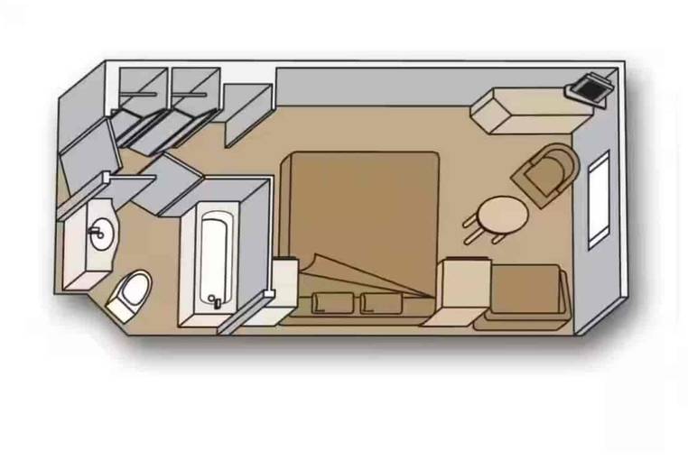 Holland America Ocean-view — floor plan