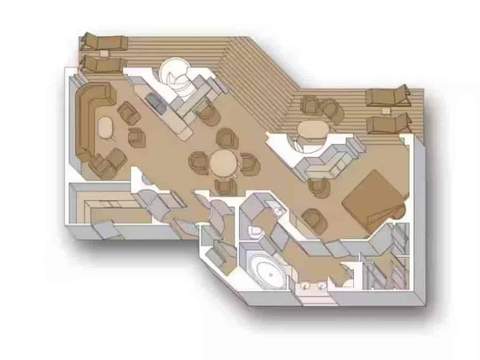 Holland America Pinnacle Suite — floor plan