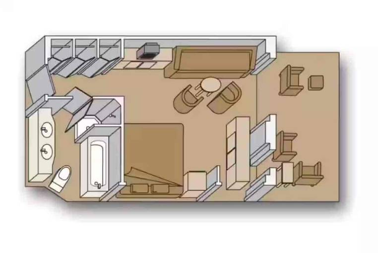 Holland America Signature Suite — floor plan
