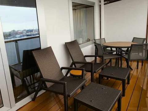 Holland America Neptune Suite — private verandah