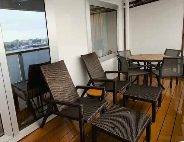 Holland America Neptune Suite — private verandah