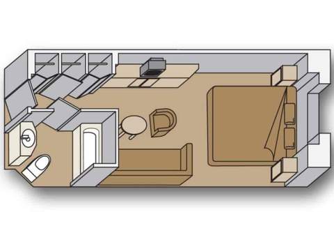 Holland America Ocean-view — floor plan
