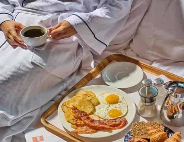 Holland America Interior — breakfast in bed