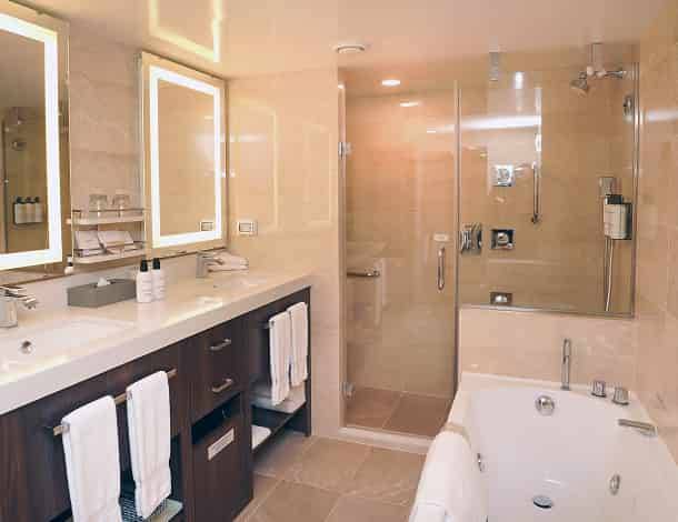 Holland America Neptune Suite — bathroom