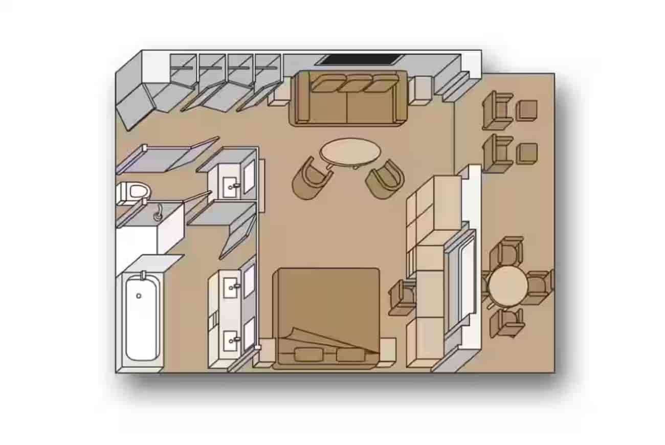 Holland America Neptune Suite — floor plan