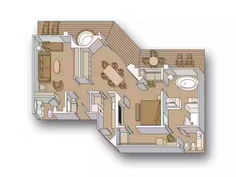 Holland America Pinnacle Suite — floor plan