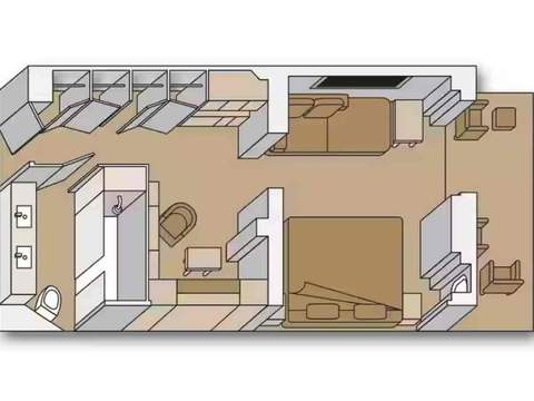 Holland America Signature Suite — floor plan