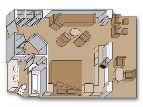 Holland America Neptune Suite — floor plan Holland America Neptune Suite — floor plan