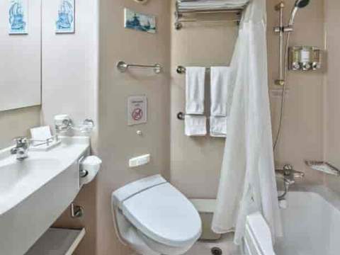 Holland America Ocean-view — bathroom