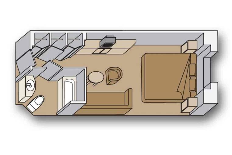 Holland America Ocean-view — floor plan