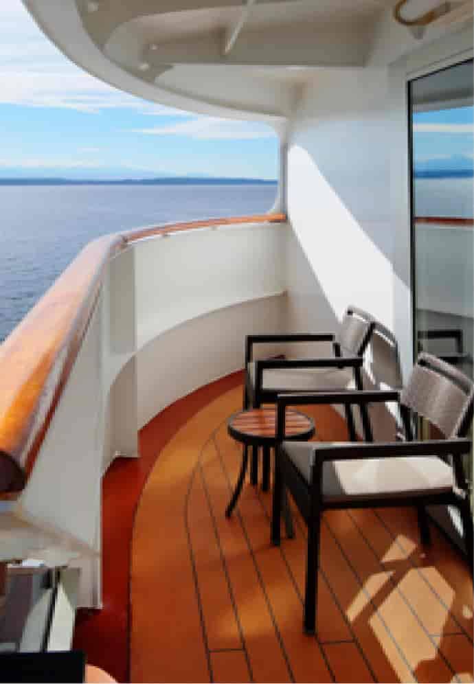 Holland America Neptune Suite — private verandah