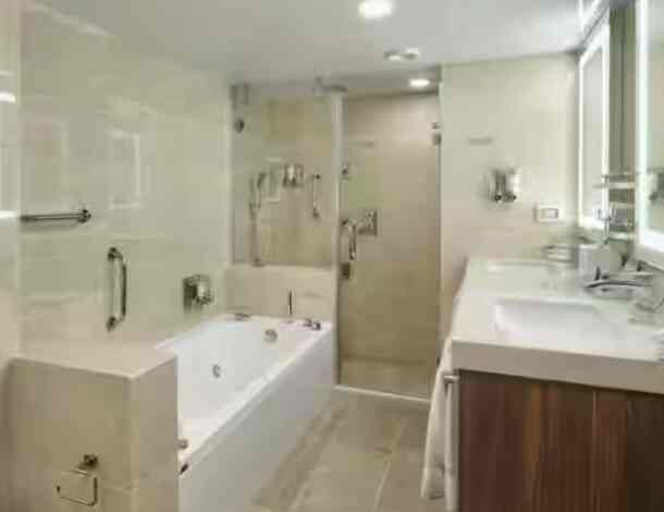 Holland America Neptune Suite — bathroom