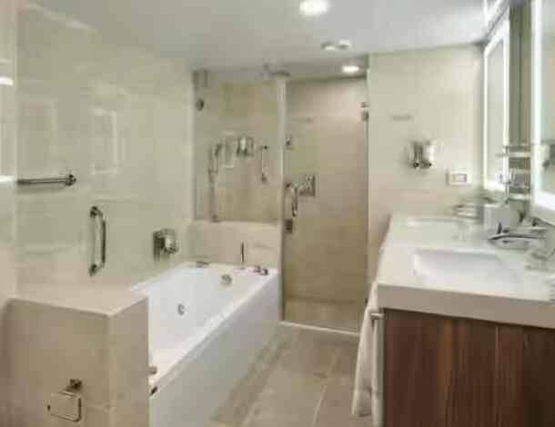 Holland America Neptune Suite — bathroom