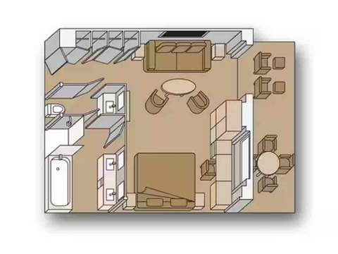 Holland America Neptune Suite — floor plan