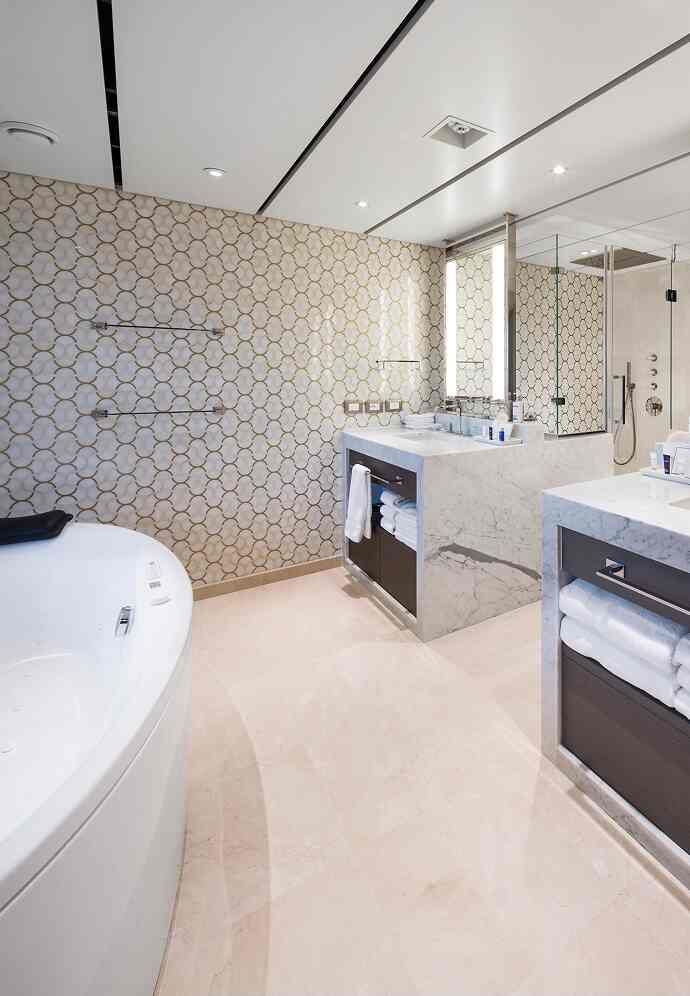 Holland America Pinnacle Suite — bathroom