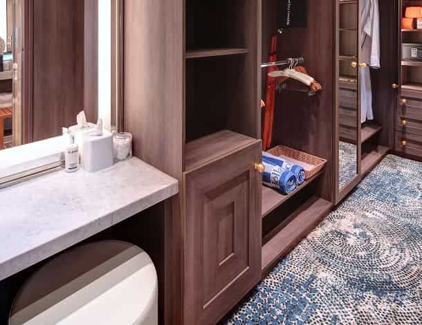 Holland America Pinnacle Suite — dressing room