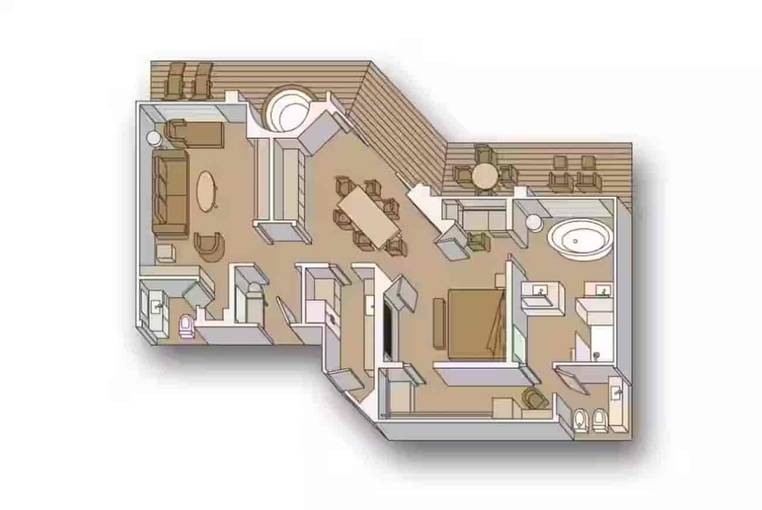 Holland America Pinnacle Suite — floor plan