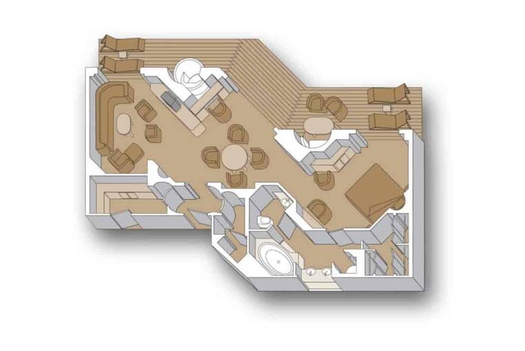 Holland America Pinnacle Suite — floor plan