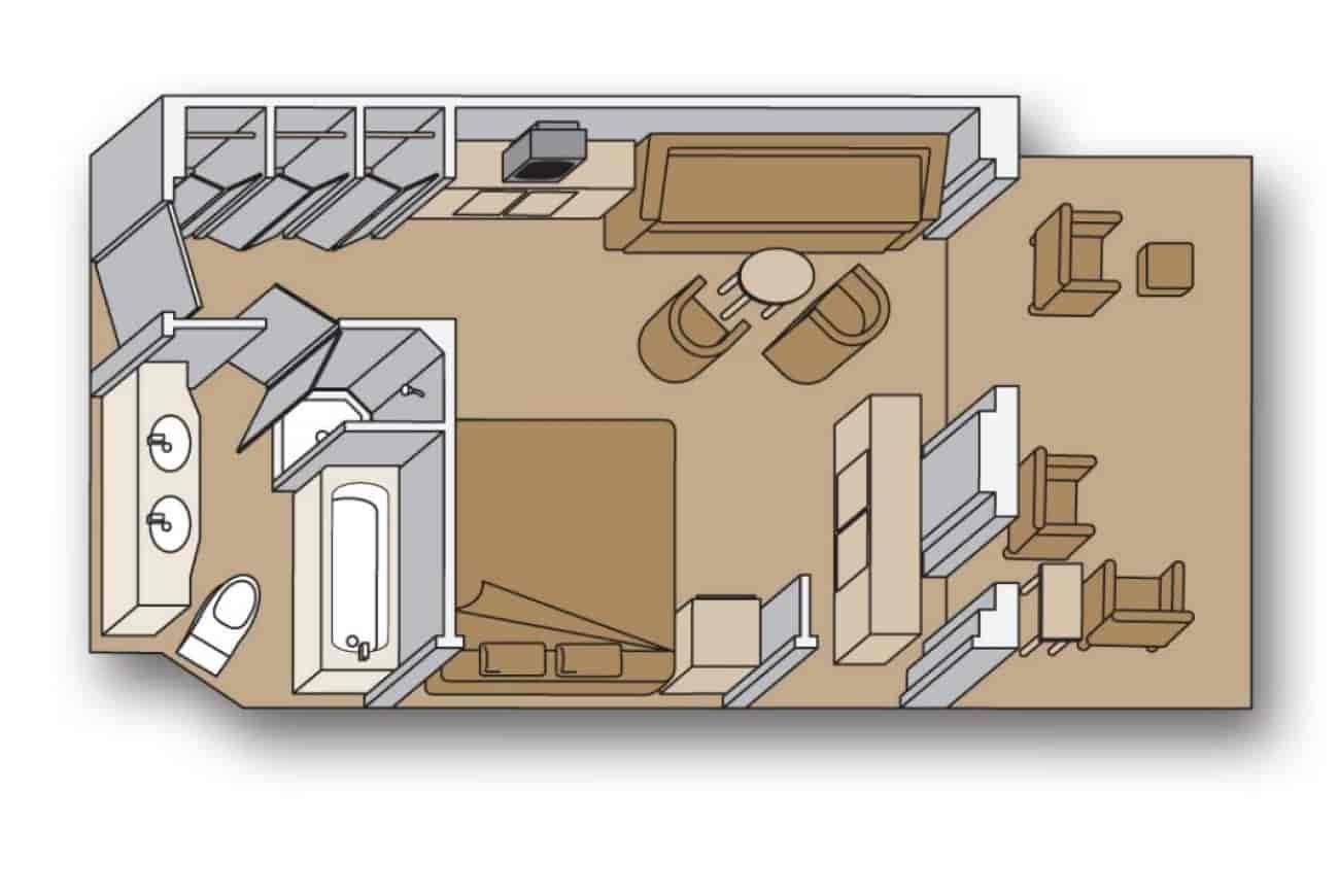Holland America Signature Suite — floor plan