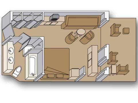 Holland America Signature Suite — floor plan