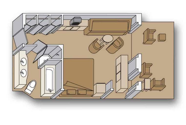 Holland America Signature Suite — floor plan