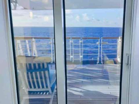 Holland America Lanai — sliding glass doors