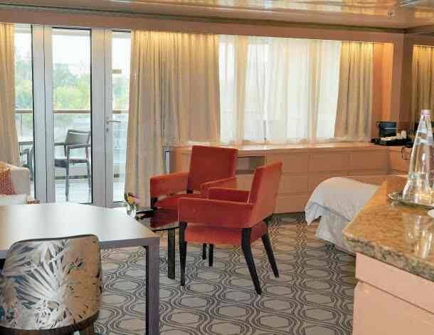Holland America Neptune Suite — sitting area