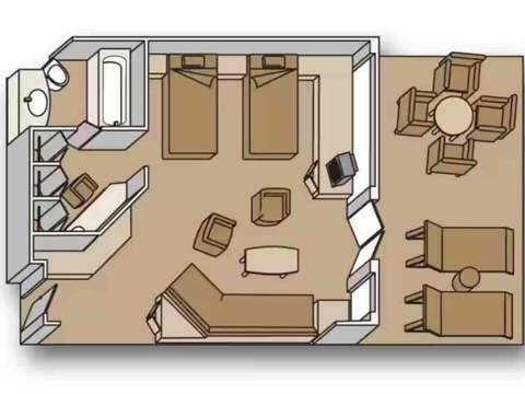 Holland America Neptune Suite — floor plan Holland America Neptune Suite — floor plan