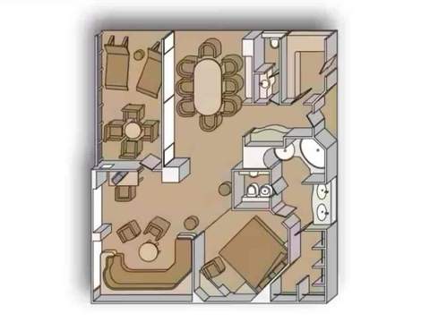 Holland America Pinnacle Suite — floor plan