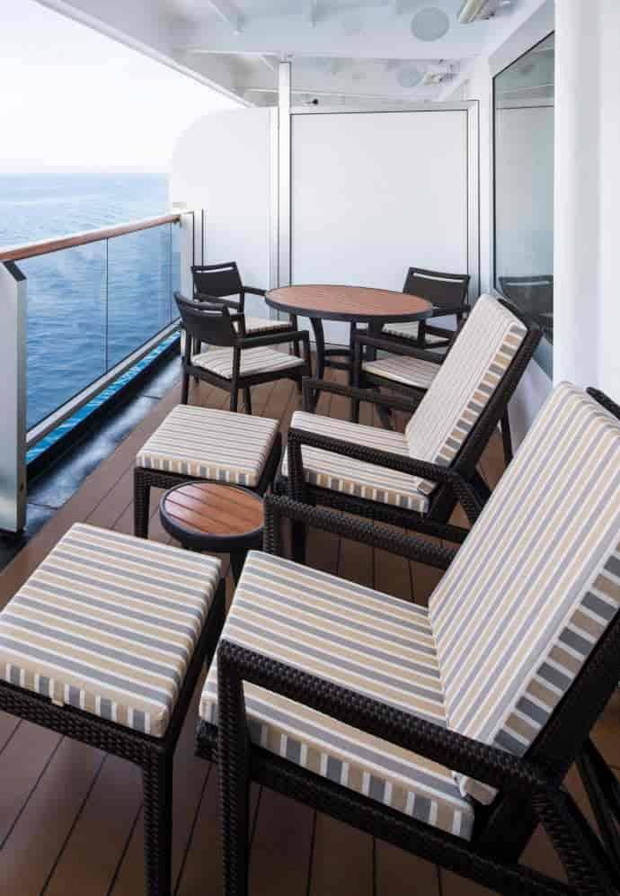 Holland America Neptune Suite — private verandah