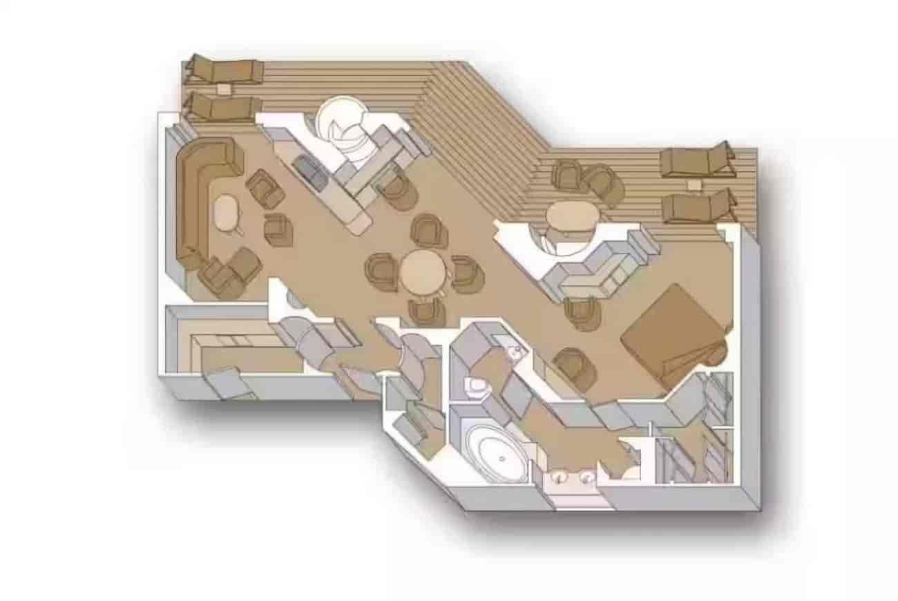 Holland America Pinnacle Suite — floor plan