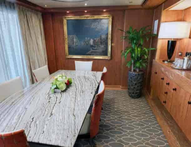 Holland America Pinnacle Suite — dining room