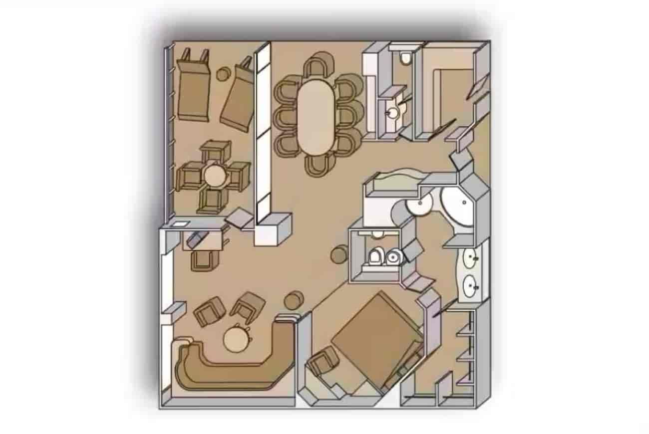 Holland America Pinnacle Suite — floor plan