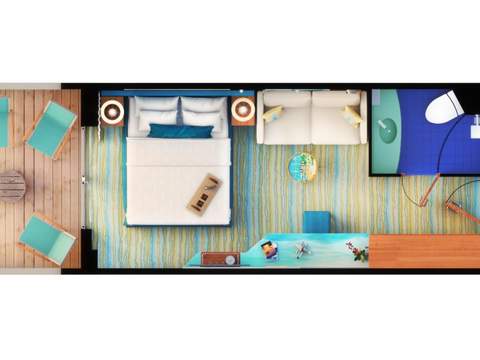 Margaritaville Cabin Category Extended Balcony Floorplan Margaritaville Cabin Category Extended Balcony Floorplan