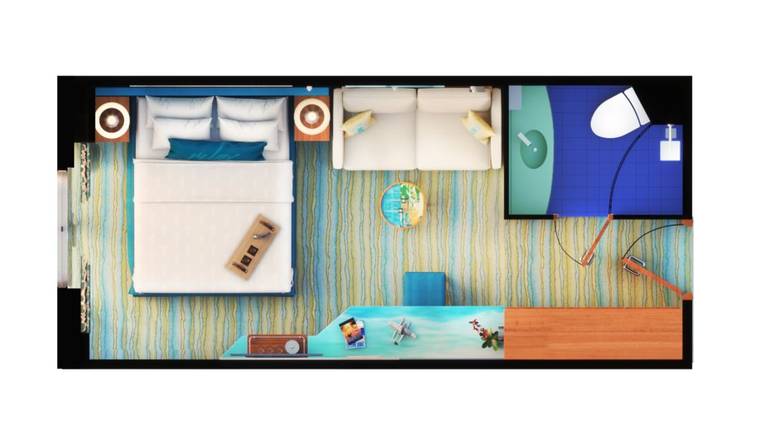Margaritaville Cabin Category Partial Ocean View Floorplan