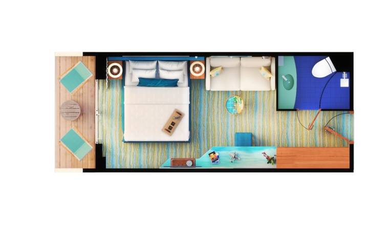Margaritaville Cabin Category Partial View Balcony Floorplan